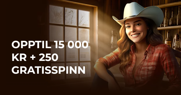 Offisiell RodeoSlot casino banner med bonuser for alle nye spillere i Norge